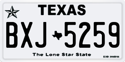 TX license plate BXJ5259