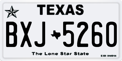TX license plate BXJ5260