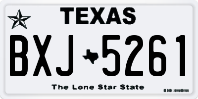 TX license plate BXJ5261