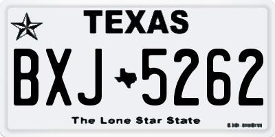 TX license plate BXJ5262