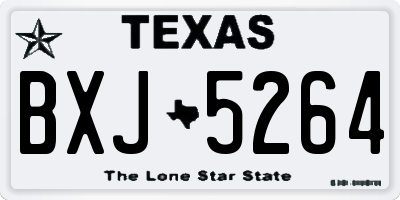 TX license plate BXJ5264