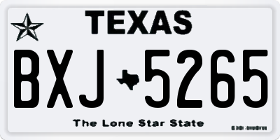 TX license plate BXJ5265