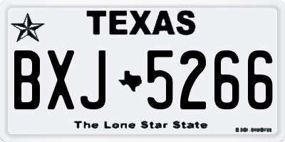 TX license plate BXJ5266