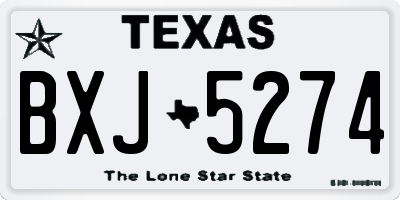 TX license plate BXJ5274