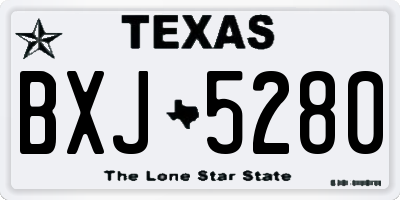 TX license plate BXJ5280