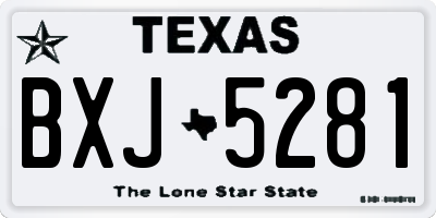 TX license plate BXJ5281