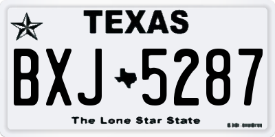TX license plate BXJ5287