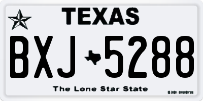 TX license plate BXJ5288