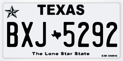 TX license plate BXJ5292
