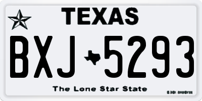 TX license plate BXJ5293