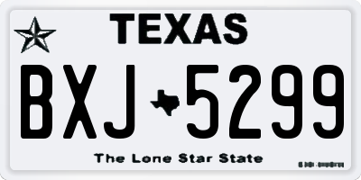 TX license plate BXJ5299