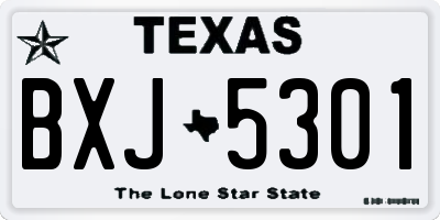 TX license plate BXJ5301