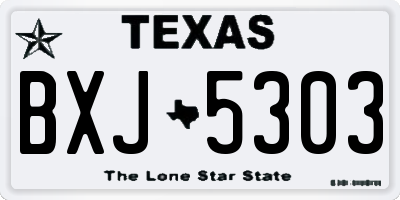 TX license plate BXJ5303