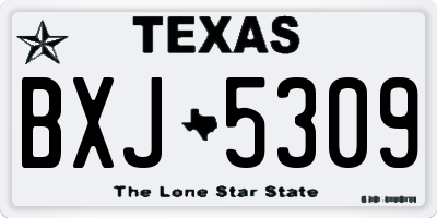 TX license plate BXJ5309