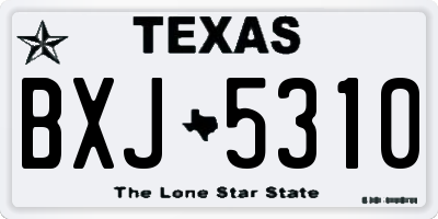 TX license plate BXJ5310
