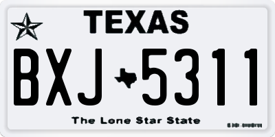 TX license plate BXJ5311
