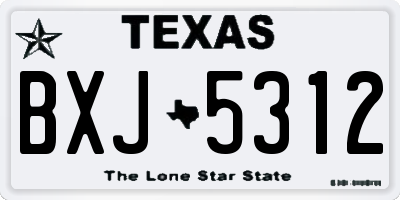 TX license plate BXJ5312