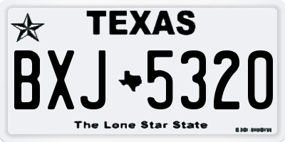 TX license plate BXJ5320