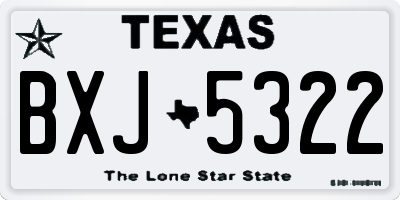 TX license plate BXJ5322