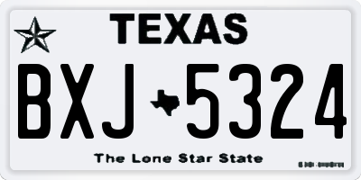 TX license plate BXJ5324