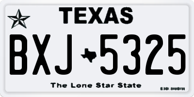 TX license plate BXJ5325
