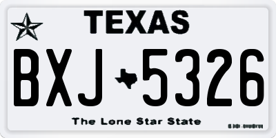 TX license plate BXJ5326