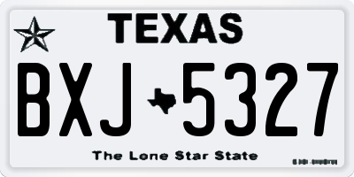 TX license plate BXJ5327