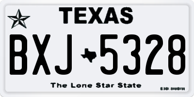 TX license plate BXJ5328