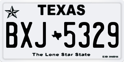 TX license plate BXJ5329