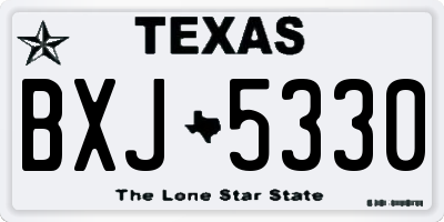 TX license plate BXJ5330