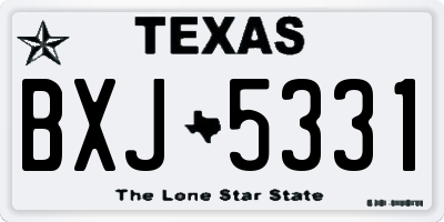 TX license plate BXJ5331