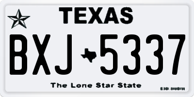 TX license plate BXJ5337