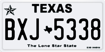 TX license plate BXJ5338