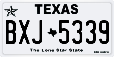 TX license plate BXJ5339