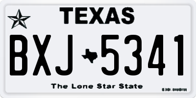 TX license plate BXJ5341