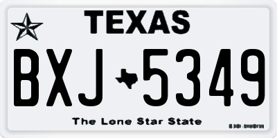 TX license plate BXJ5349