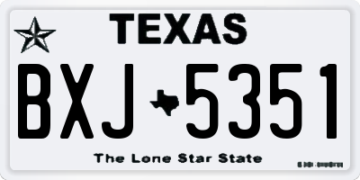 TX license plate BXJ5351