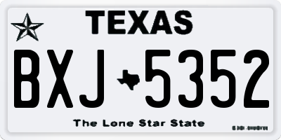 TX license plate BXJ5352