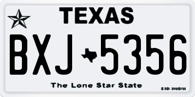 TX license plate BXJ5356