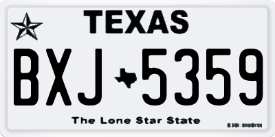 TX license plate BXJ5359