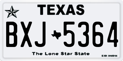 TX license plate BXJ5364