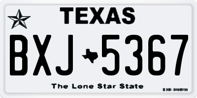 TX license plate BXJ5367