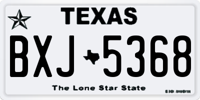TX license plate BXJ5368