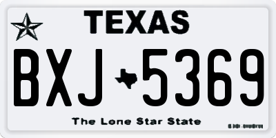 TX license plate BXJ5369