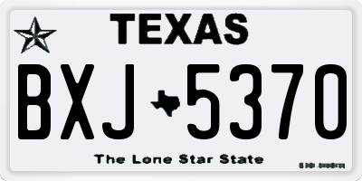 TX license plate BXJ5370