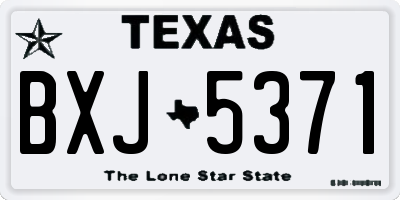 TX license plate BXJ5371