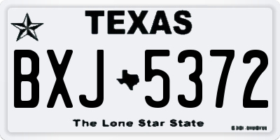 TX license plate BXJ5372