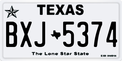 TX license plate BXJ5374