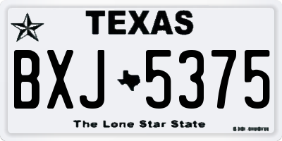 TX license plate BXJ5375