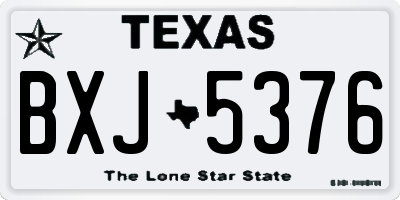 TX license plate BXJ5376
